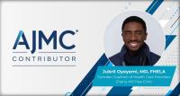 Headshot of Jubril Oyeyemi, MD, FHELA, on AJMC branded contributor background