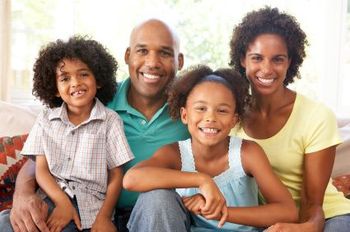 family of 2 parents and 2 children