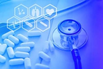 Drug coverage represented by pills, health icons, and a stethoscope | Image credit: janews094 - stock.adobe.com
