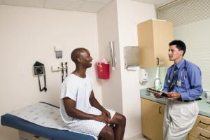 male patient with doctor