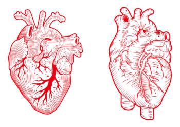 Red and white heart image