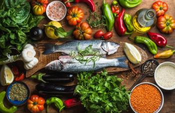 The Mediterranean diet largely consists of higher fruit, vegetable, legume, and fish intake. | image credit: sonyakamoz - stock.adobe.com.jpeg