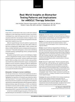 Real-World Insights on Biomarker Testing Patterns and Implications for mNSCLC Therapy Selection