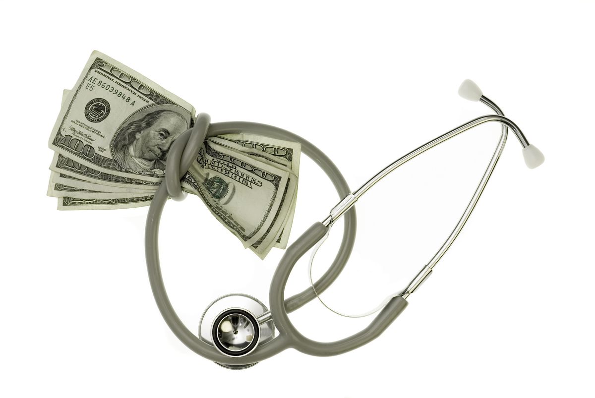 Stethoscope and money