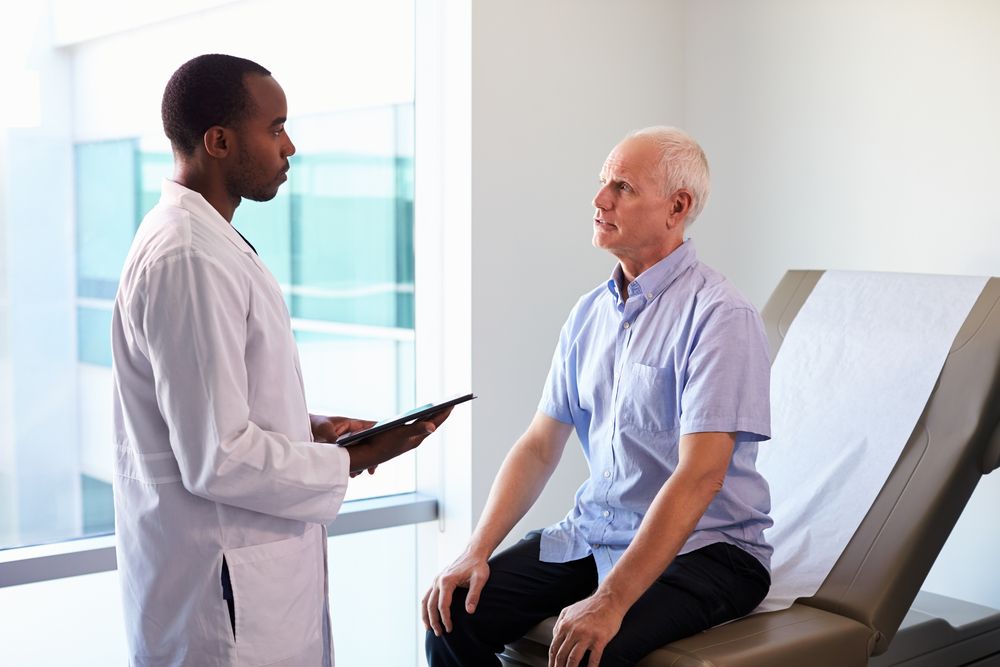 Older man at doctor's office