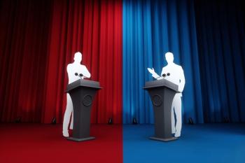 Debate stage podiums | Image Credit: © Aliaksandr Marko - stock.adobe.com