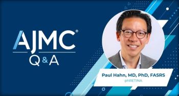 Paul Hahn, MD, PhD, FASRS, headshot on an AJMC branded background