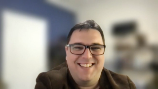 Screenshot of Tom Robinson of JDRF during a Zoom video interview