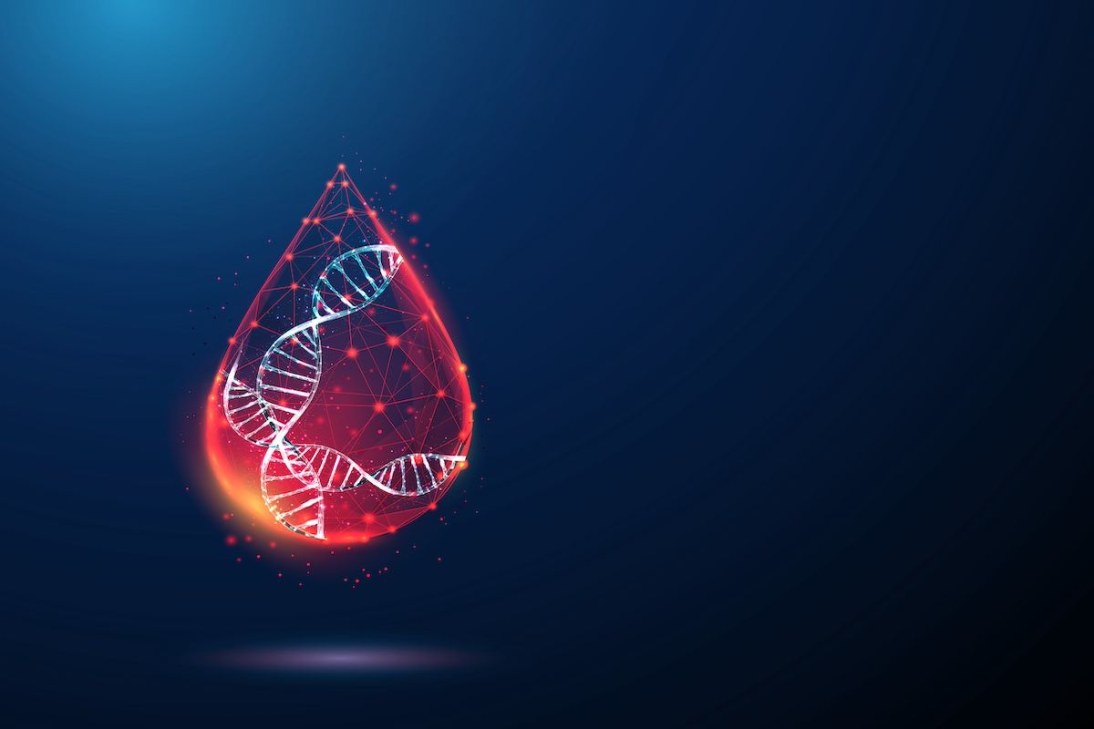 Red blood drop with double helix | Image credit: Елена Бутусова-stock.adobe.com