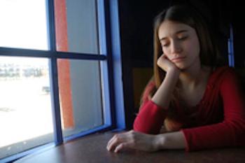 Image of a sad teenager