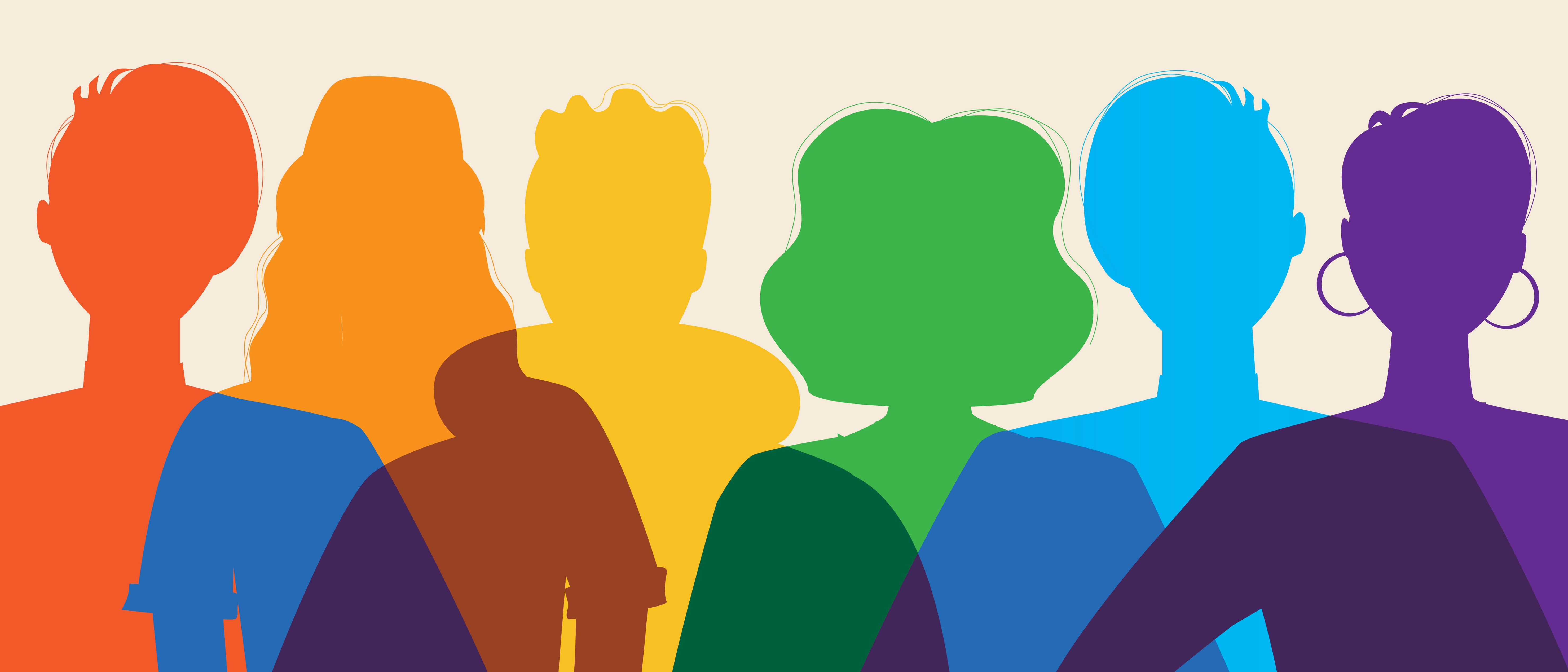 Group silhouette of LGBTQ+ people, pride concept | image credit: Vikkymir Store - stock.adobe.com