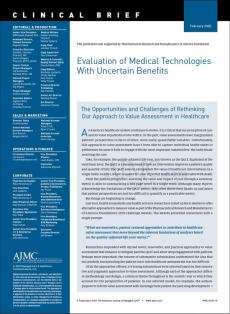 Evaluation of Medical Technologies With Uncertain Benefits