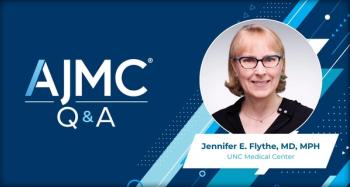Headshot of Jennifer E. Flythe, MD, MPH, on AJMC Q&A background