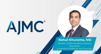 Headshot of Rahul Khurana, MD, on an AJMC branded background