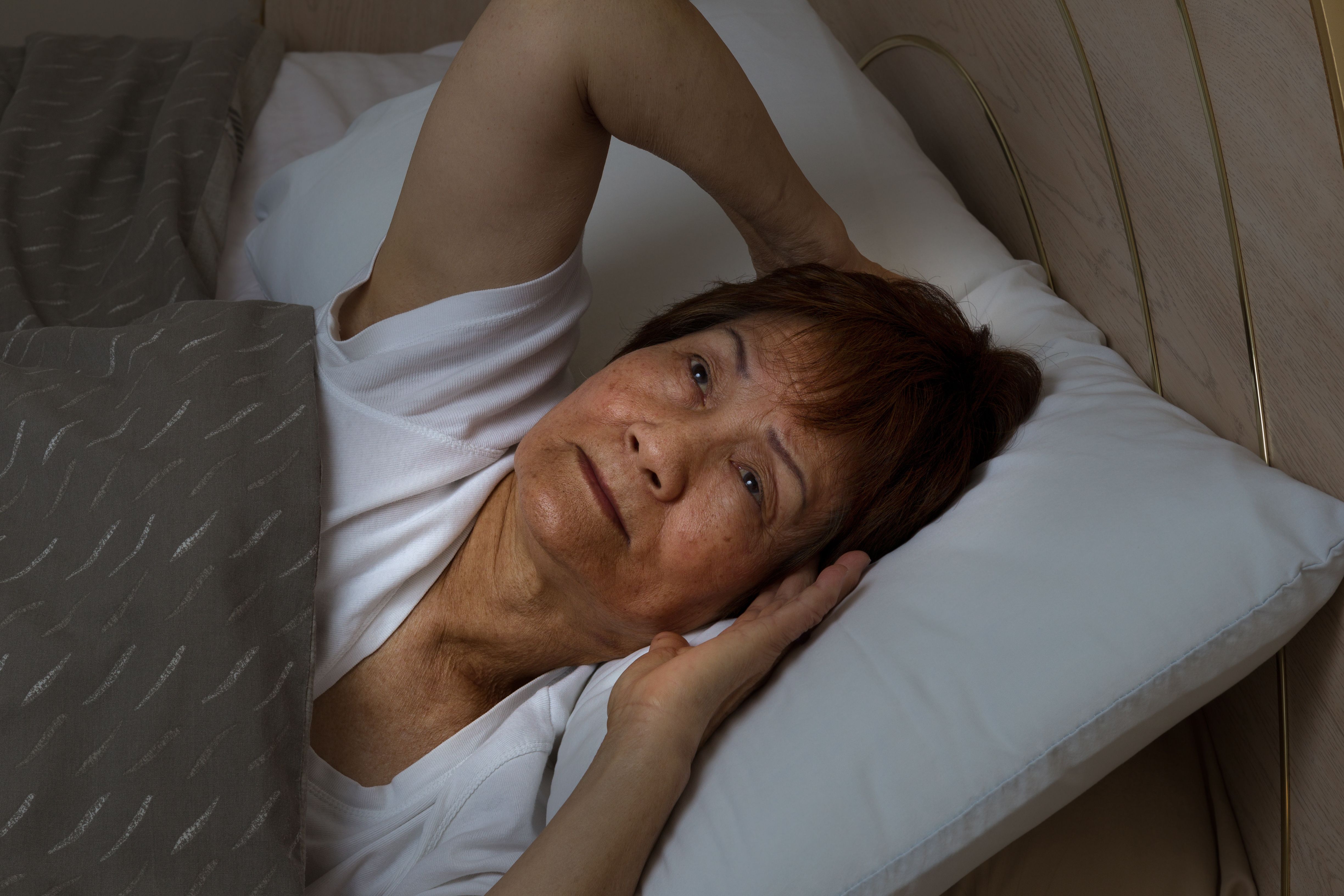 Woman having trouble sleeping