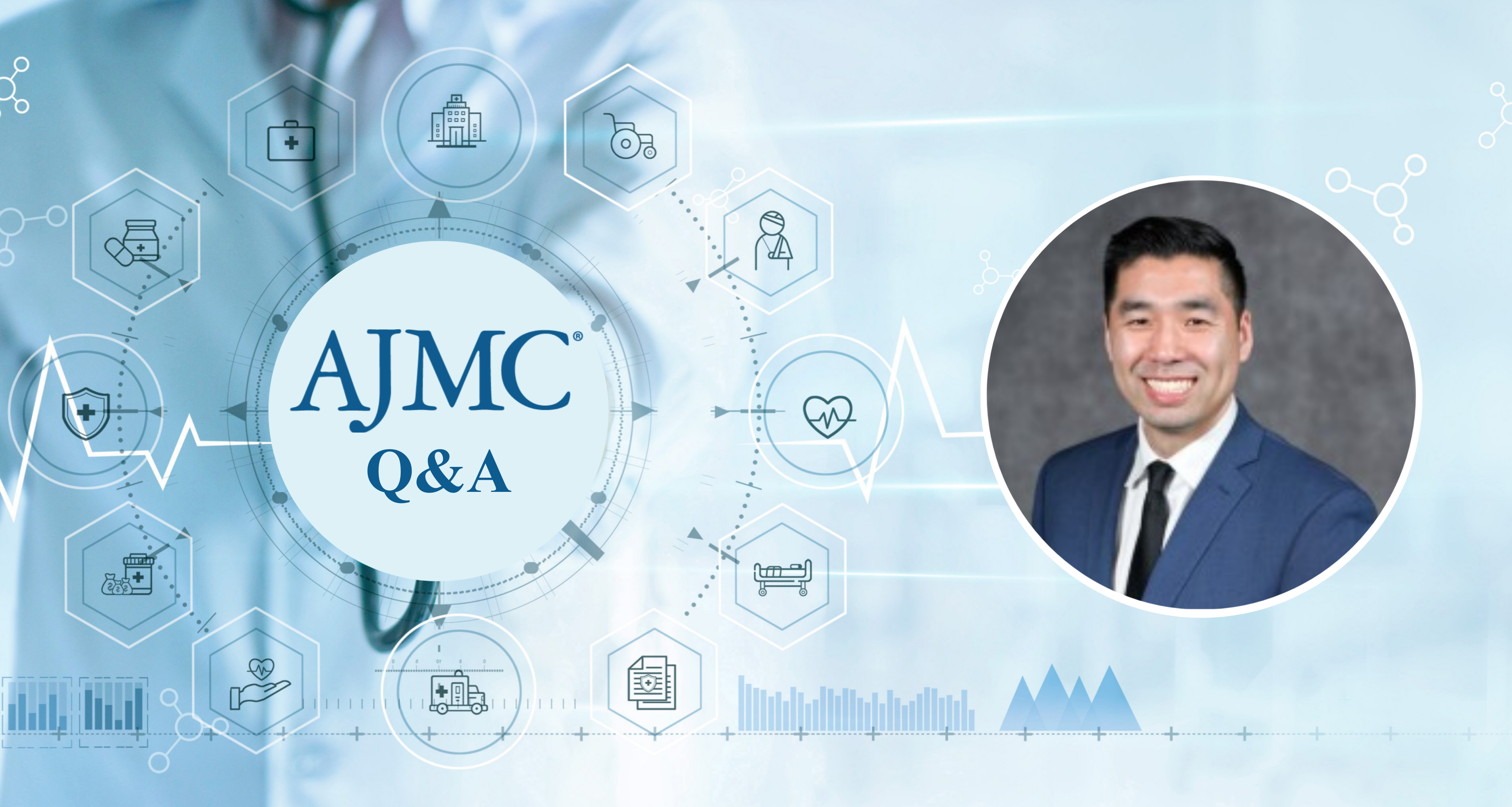 AJMC Q&A with JT Lew, PharmD, MBA | Background image credit: ipopba - stock.adobe.com