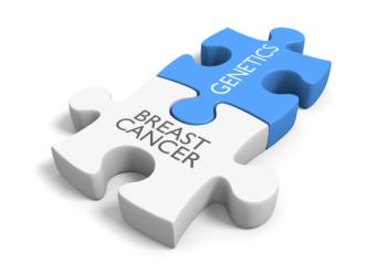 Puzzle-piece graphic for breast cancer gene