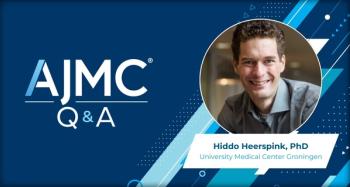 Headshot of Hiddo Heerspink, PhD, on an AJMC Q&A background
