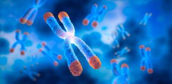 Chromosomes with Telomere floating on blue background | Image credit: peterschreiber.media – stock.adobe.com