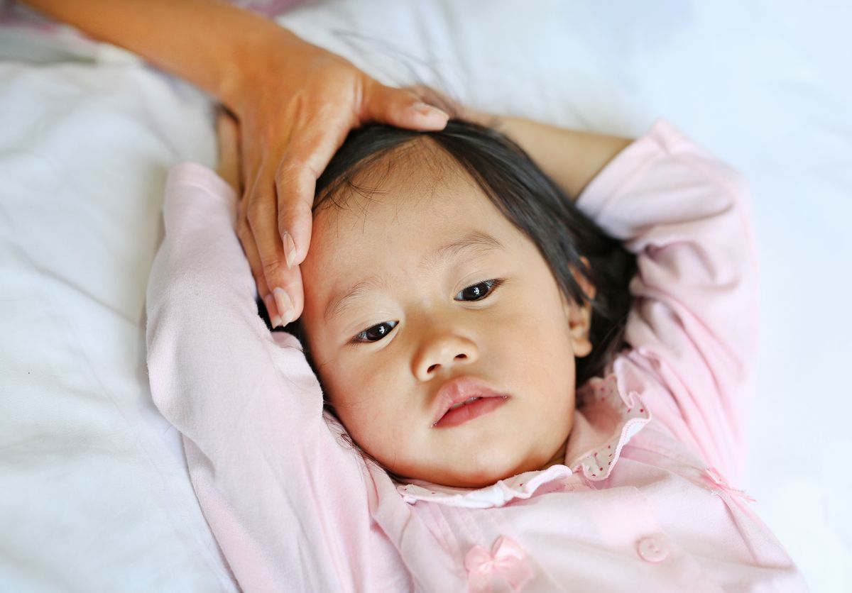 Child in hospital bed