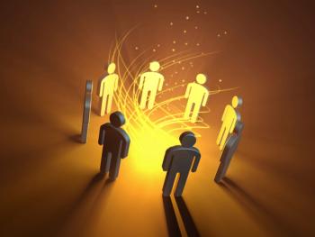 Synergetic energy between a group of individuals. 