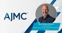 Ryan Telford, PharmD, headshot on branded AJMC template