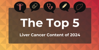 Top 5 liver cancer content of 2024 image graphic with health icons