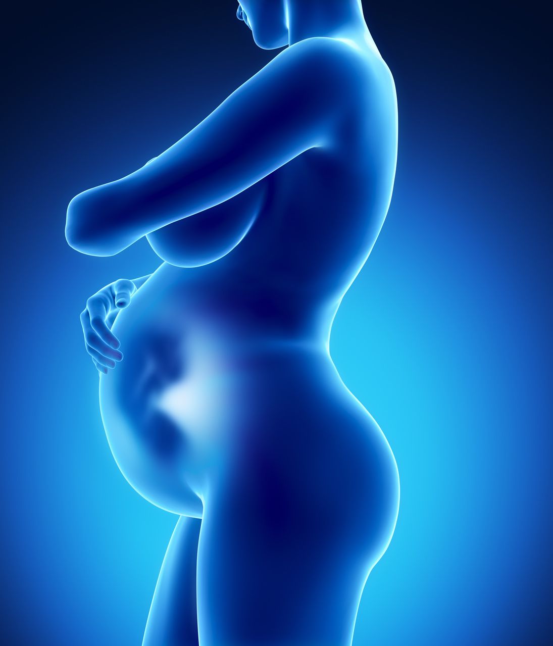 Silhouette of pregnant woman