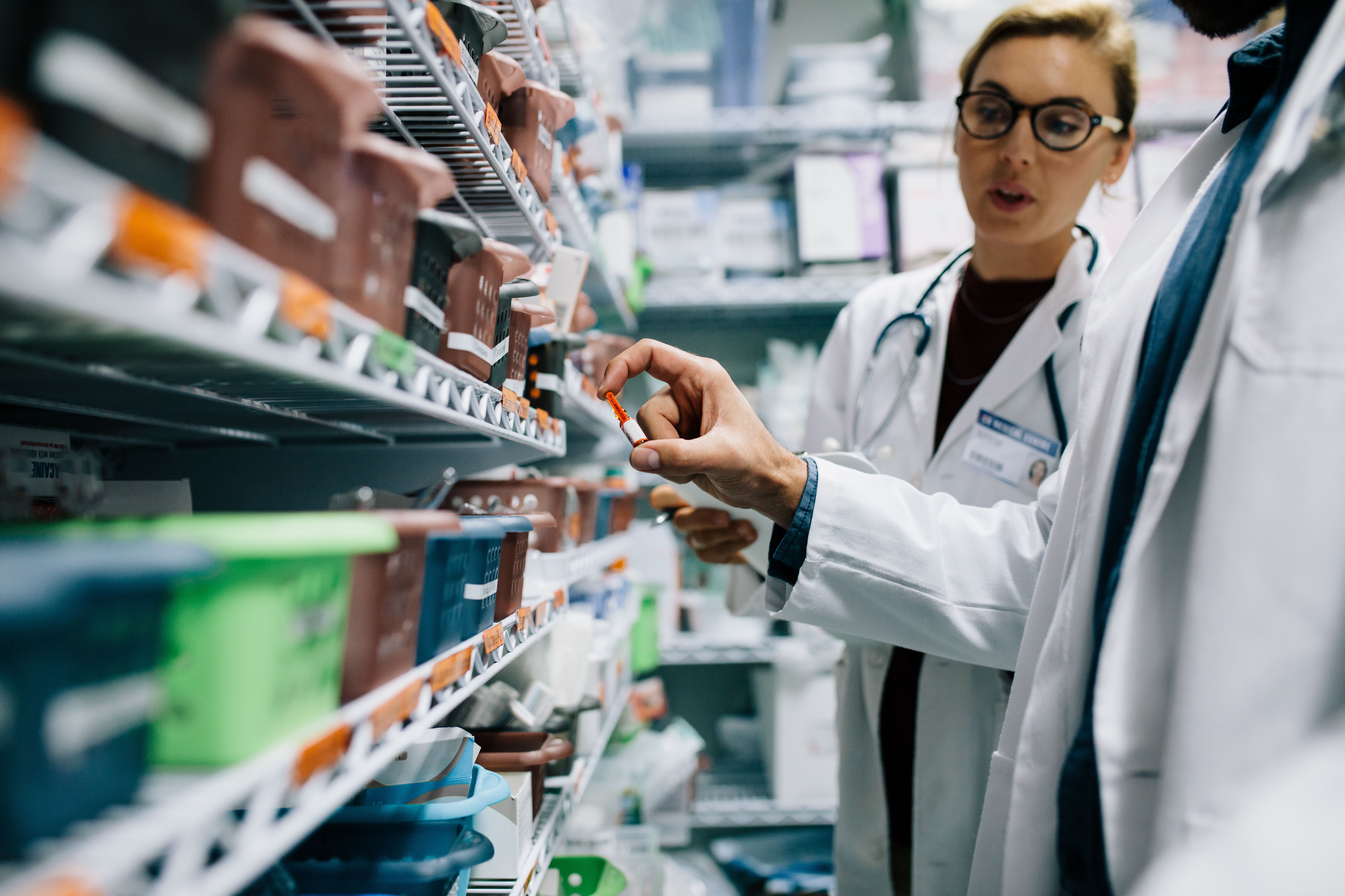 Hospital staff stocktaking in pharmacy | Image credit: Jacob Lund - stock.adobe.com