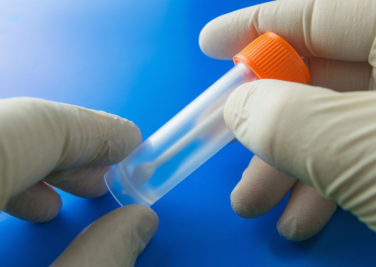 Self-testing swab