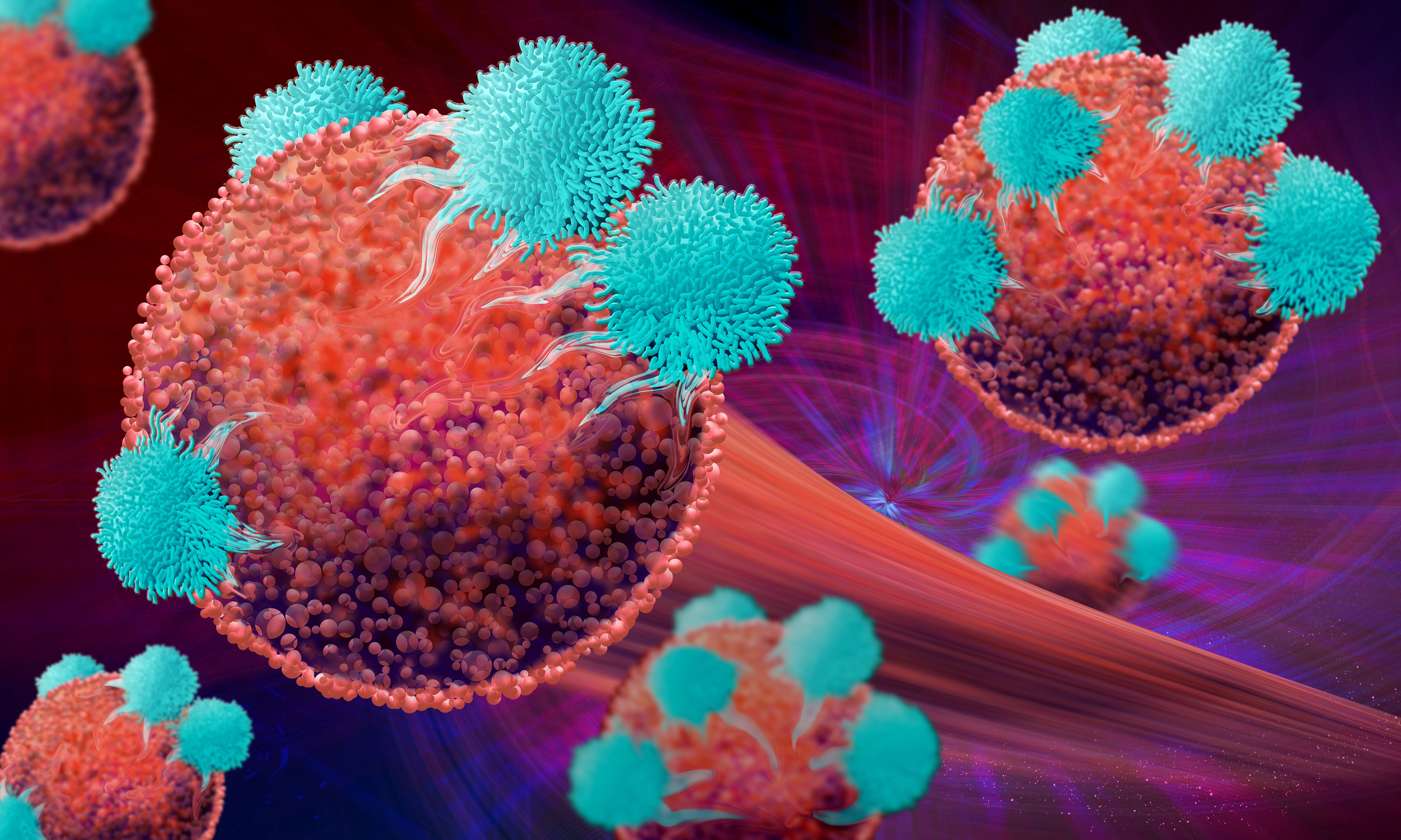 Cancer cells targeted with immunotherapy. | Image credit: Jennifer - stock.adobe.com