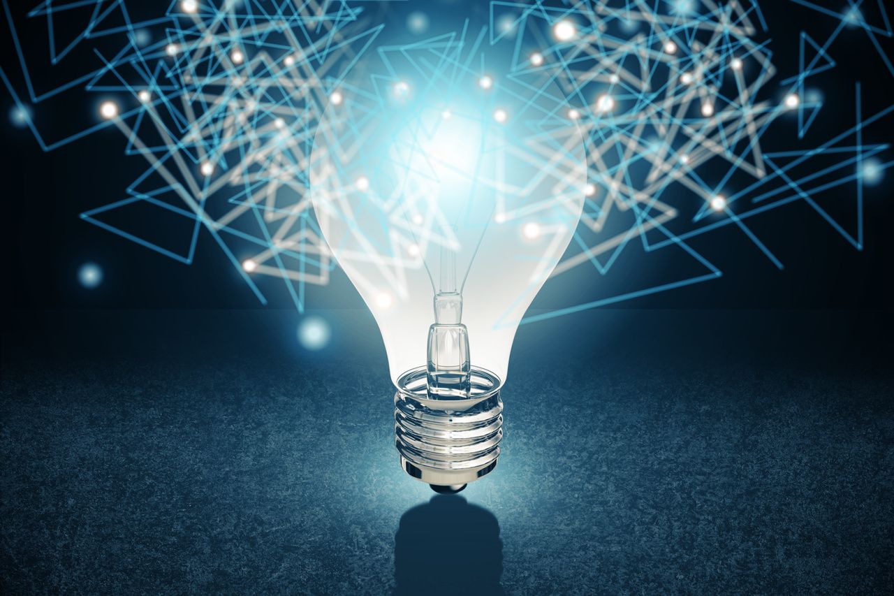 Image of an abstract lightbulb.