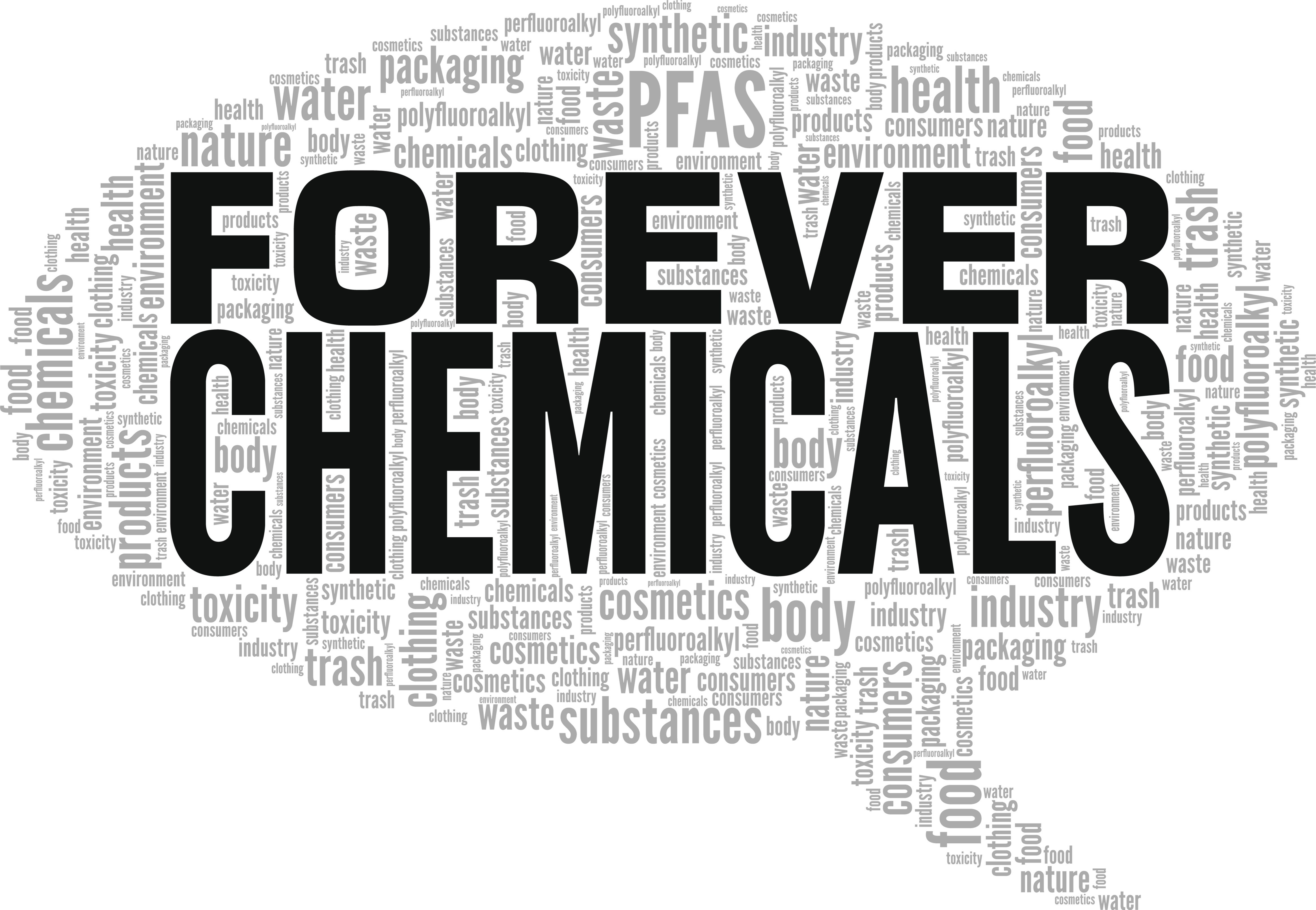 Per- and polyfluoroalkyl substances (PFAS) are known as "forever chemicals" because they do not degrade easily over time | image credit: Colored Lights - stock.adobe.com