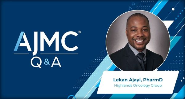 Lekan Ajayi, PharmD headshot on an AJMC Q&A template