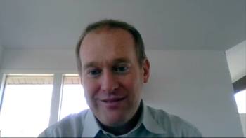 Screenshot of an interview with Stuart Staggs