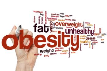 Stylized obesity word graphic