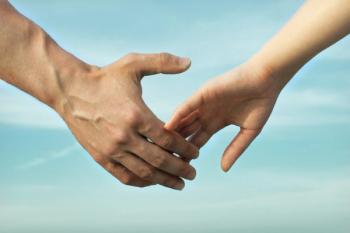 Hands trying to grasp