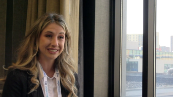 Screenshot of an interview with Courtney VanHouzen, PharmD