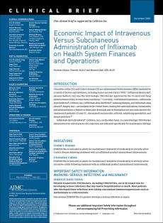 Economic Impact of Intravenous Versus Subcutaneous Administration of Infliximab on Health System Finances and Operations