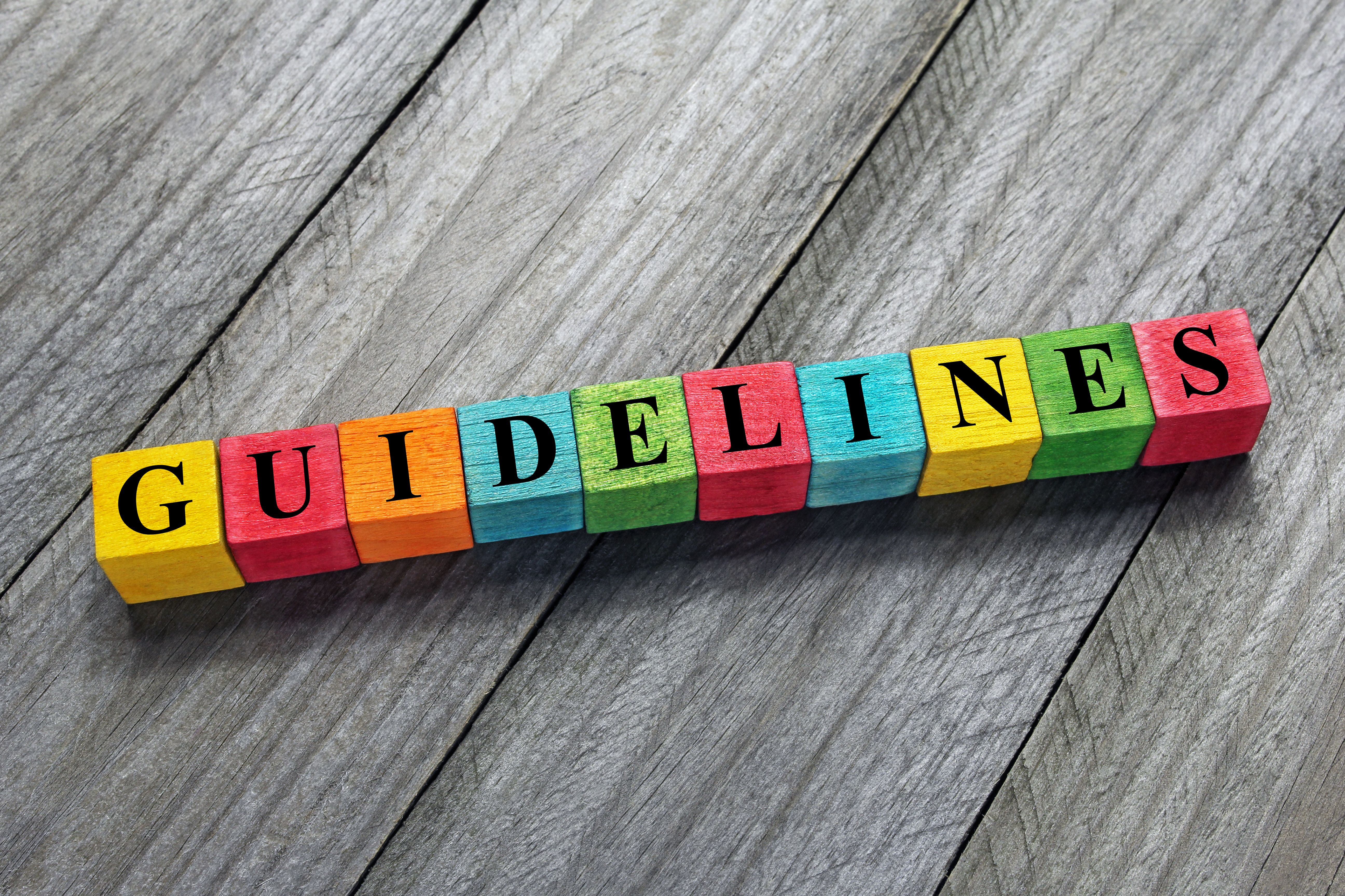 Guidelines Spelled in Blocks | image credit: chrupka - stock.adobe.com