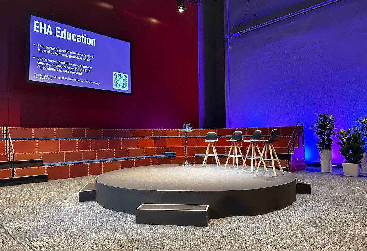 The stage at the EHA2024 Congress where the debate took place | Image Credit: © Christina Mattina