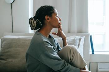 A black women who is sad