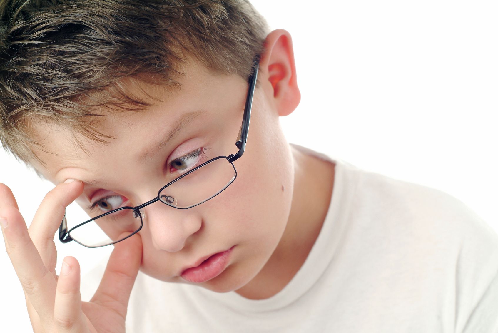 Child rubbing his eyes