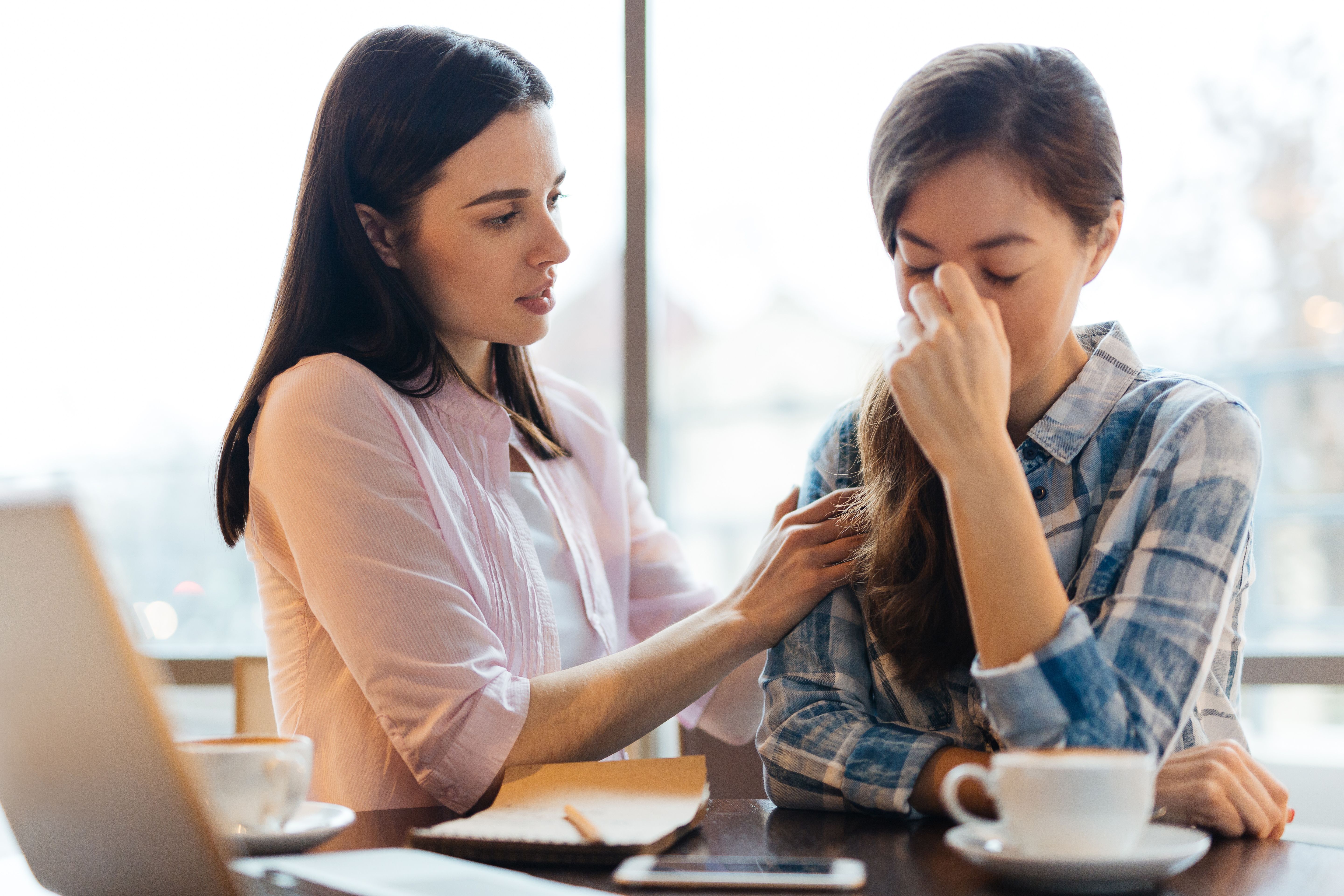 Support for discouraged person.