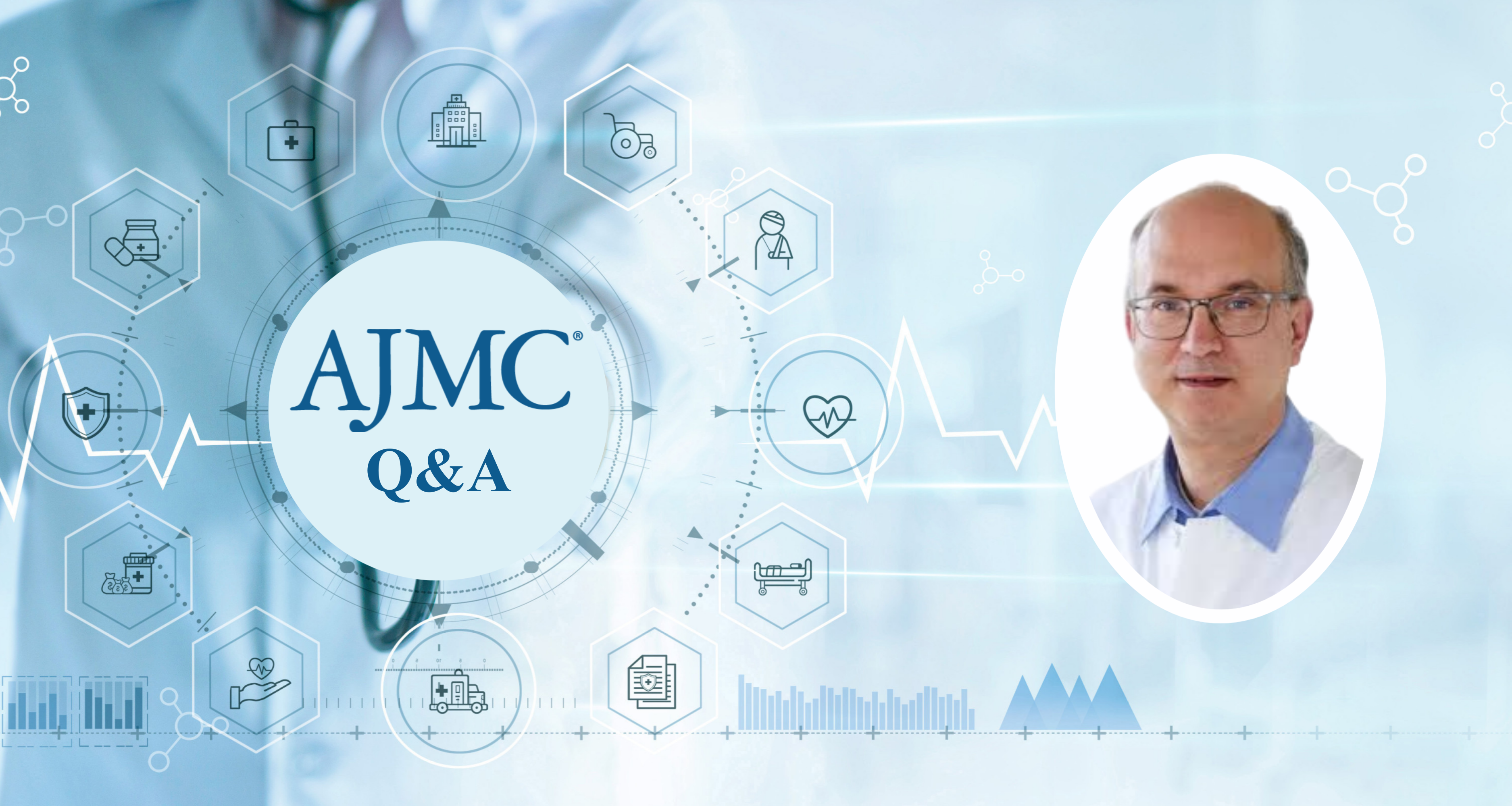 Image with AJMC Q&A and the headshot of Daniel Wolff, MD