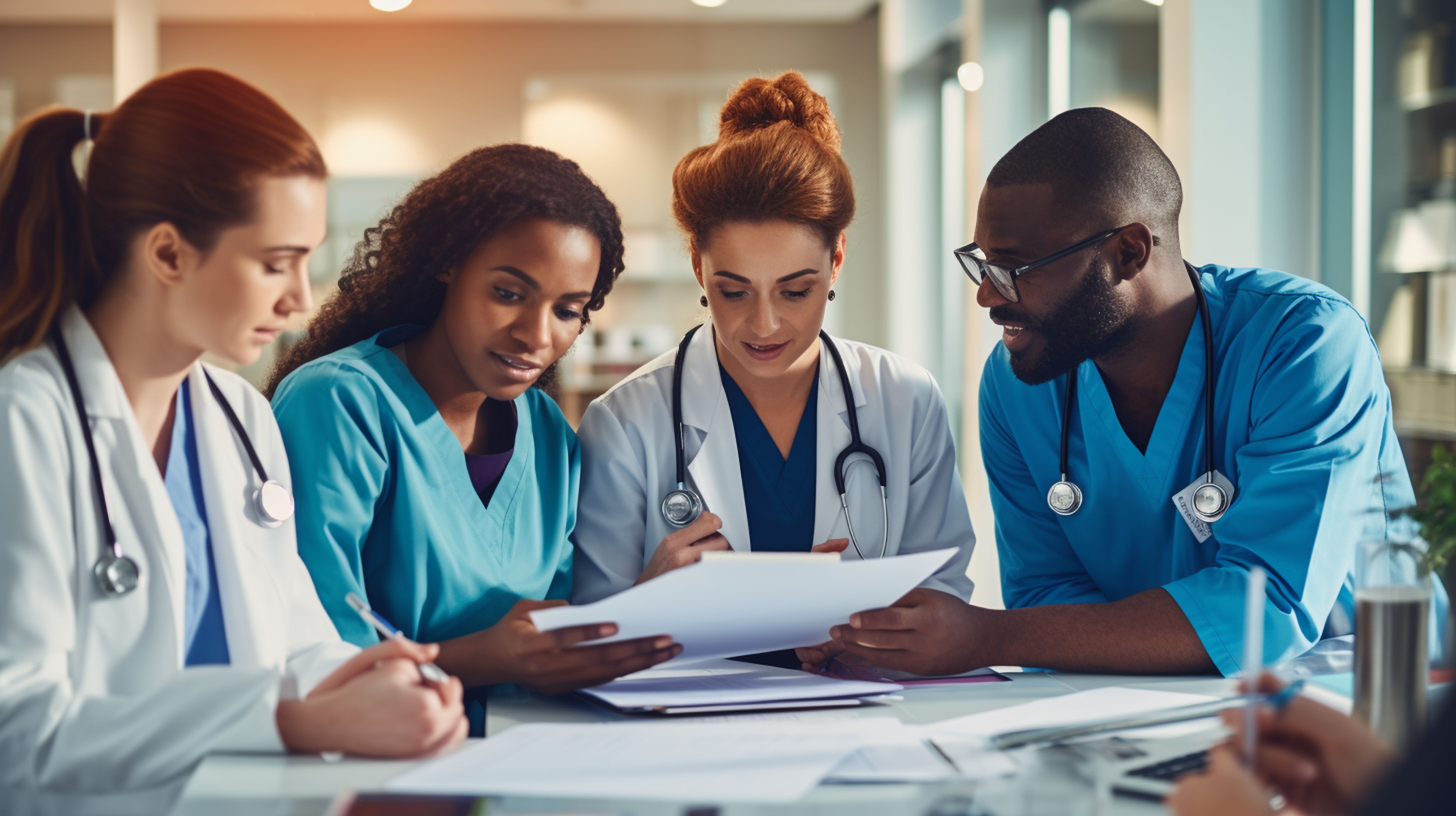 Health care workers collaborating | Image credit: Наталья Евтехова – stock.adobe.com