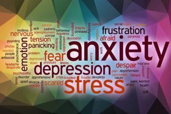 Anxiety word cloud with abstract background: © ibreakstock - stock.adobe.com