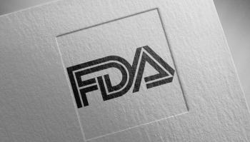 FDA in black lettering on gray background