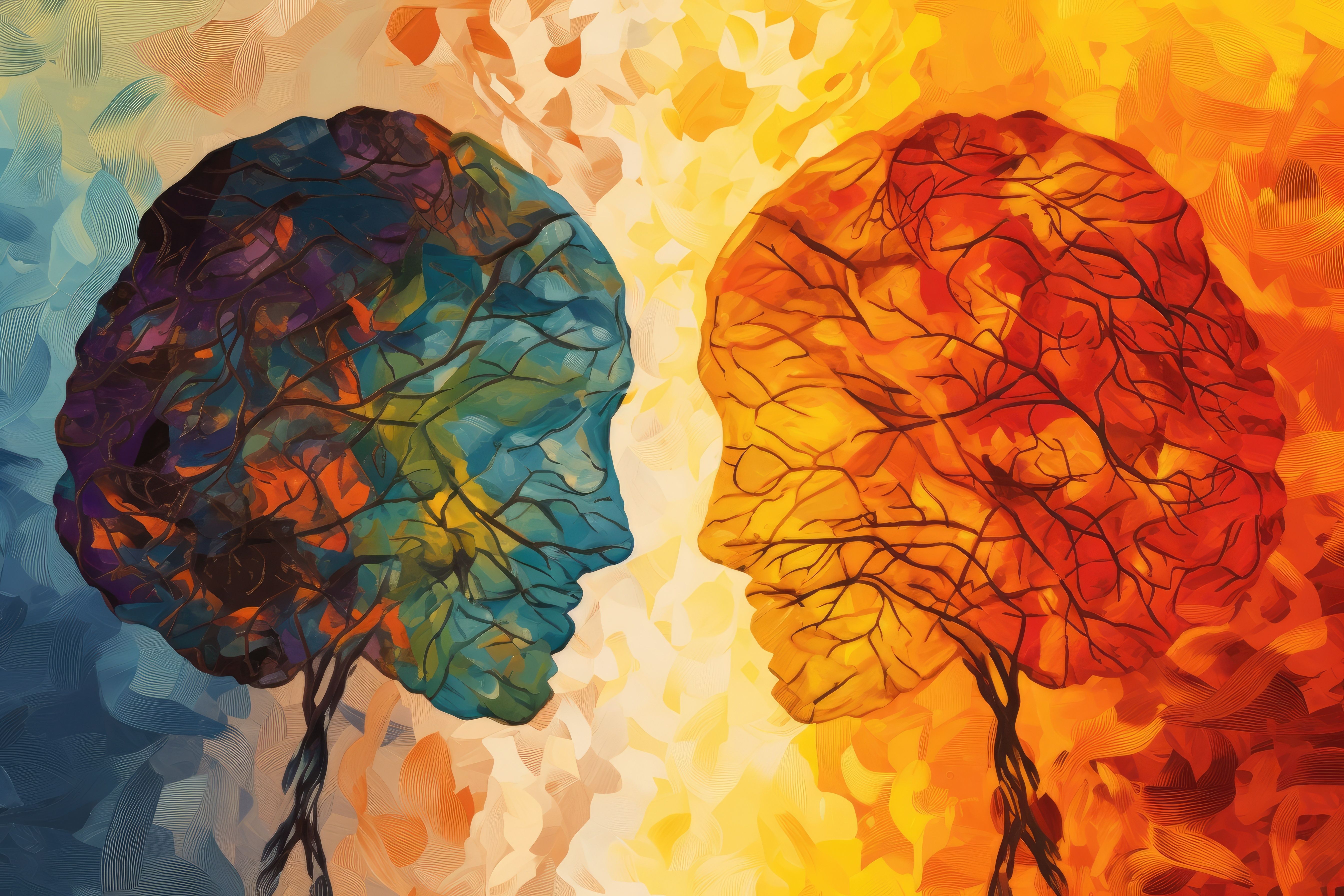 Healthy vs Inflamed Brain Concept | image credit; gankevstock - stock.adobe.com