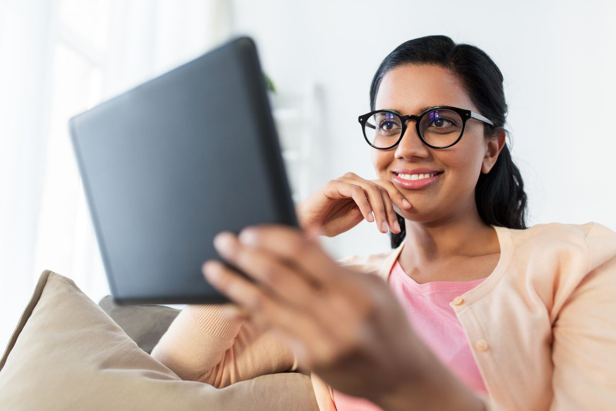 Patient having a virtual doctor's visit